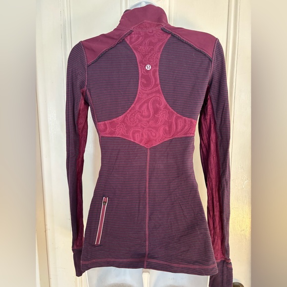 Lululemon Star Runner Lace Lined Pullover in Hyper Stripe Plu fits like size 4-6 - Picture 5 of 7